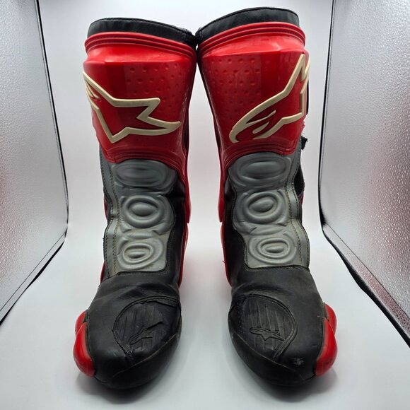 Alpinestars SMX Plus Mens Size 11.5 Red Black Motorcycle Boots Track Racing main image 7